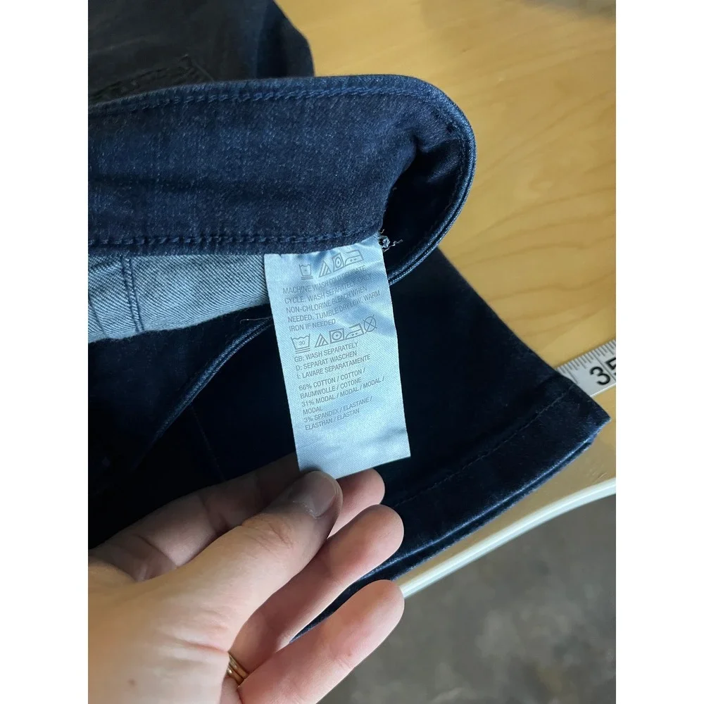 Belle by Kim Gravel Jeans Womens 14 Blue TripleLuxe Straight Leg Stretch Denim
